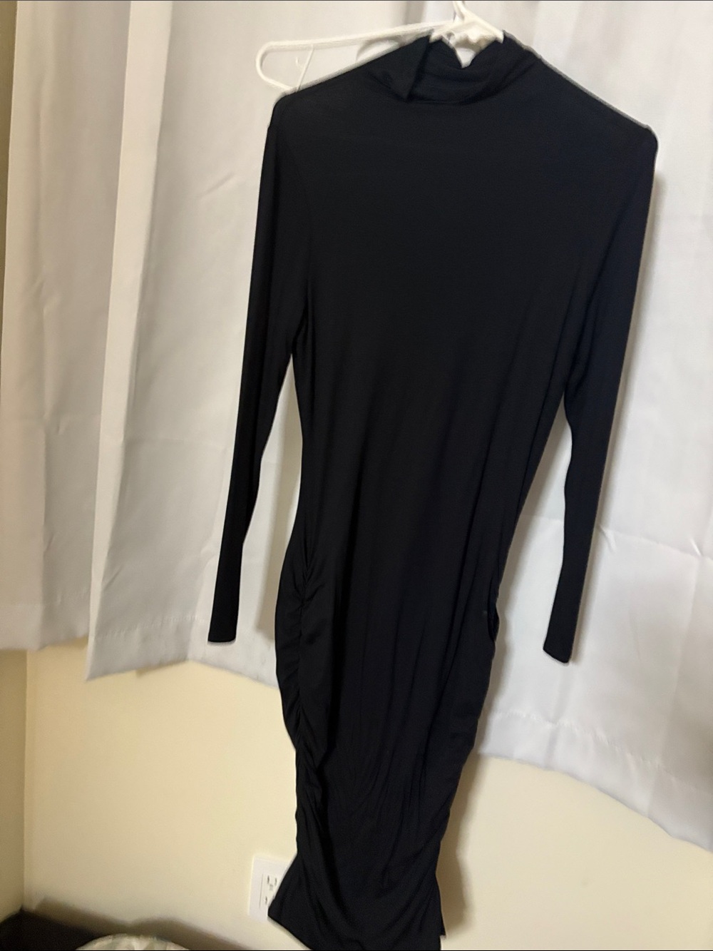 Black Long Sleeve Turtleneck Women's Dress
